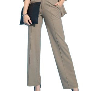 Straight Fit High-Rise Trousers